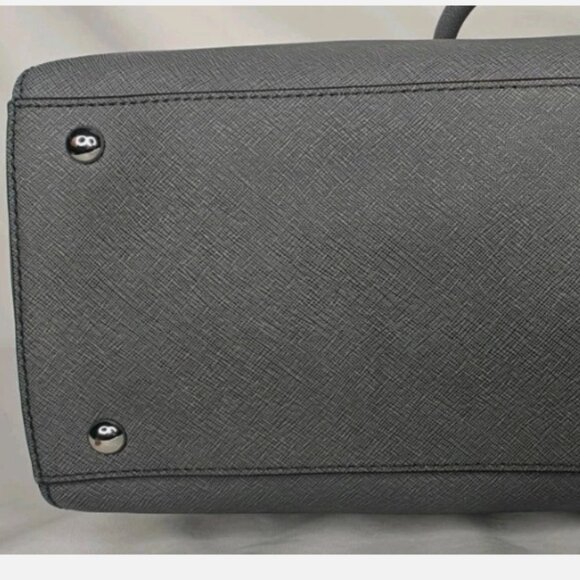 Pre-Owned MICHAEL Michael Kors Gray Saffiano Leather Dome Satchel - Picture 15 of 15